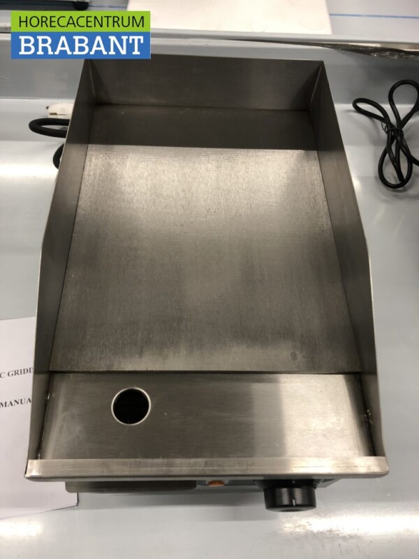 RVS Grillplaat Bakplaat compact 25 cm 230V Horeca - Afbeelding 3