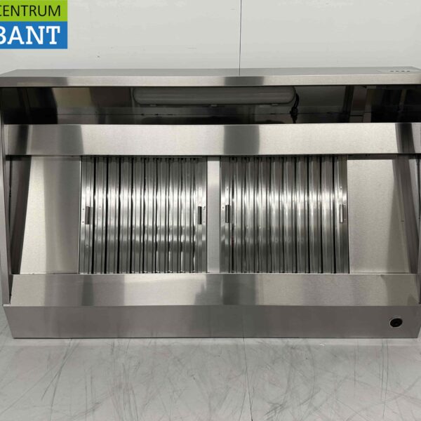 RVS Afzuigkap Dampkap Premium-line motor 1500 kuub schuin model 160 cm 230V Horeca