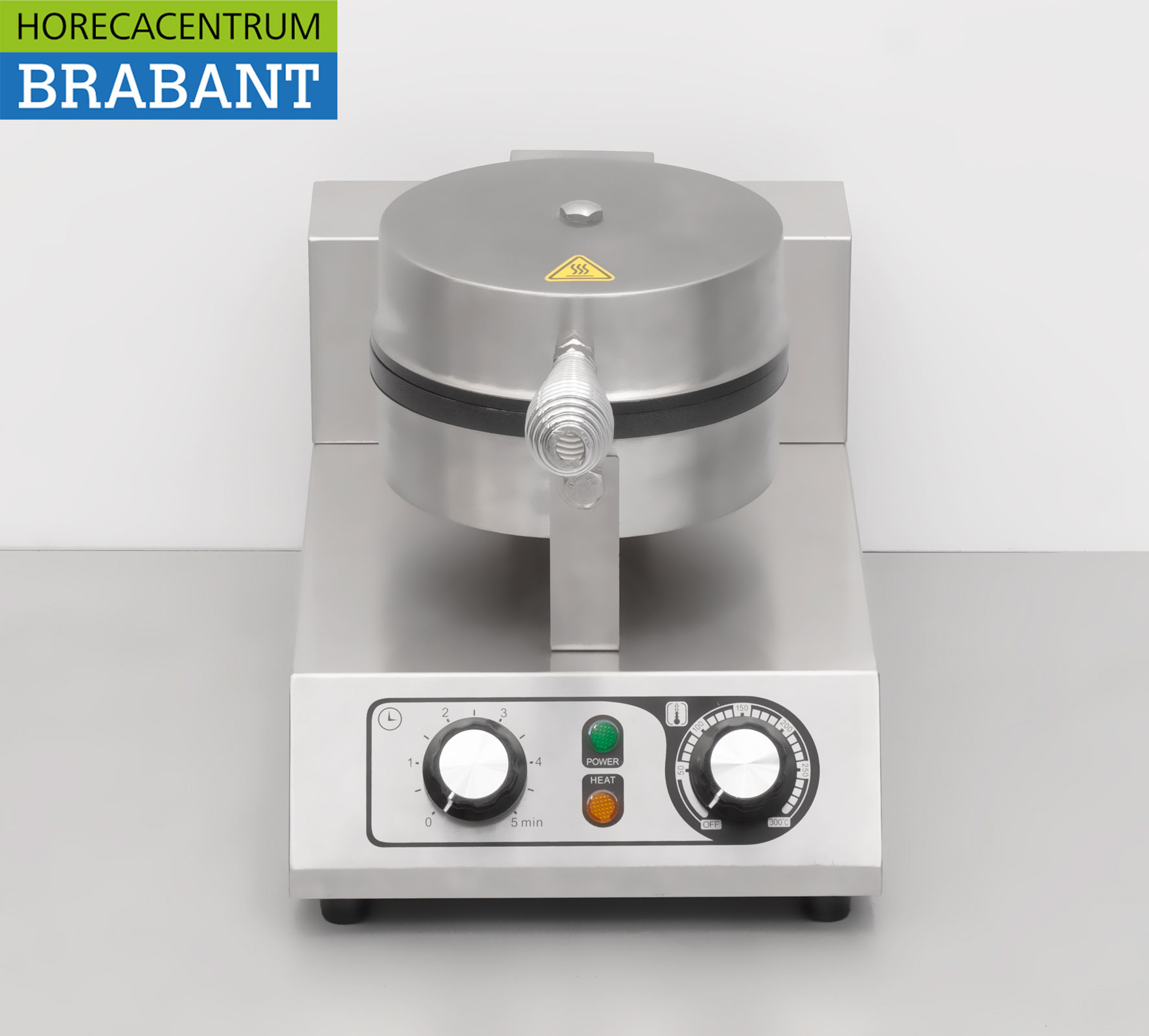 HCB RVS Wafelijzer met timer 230V Horeca