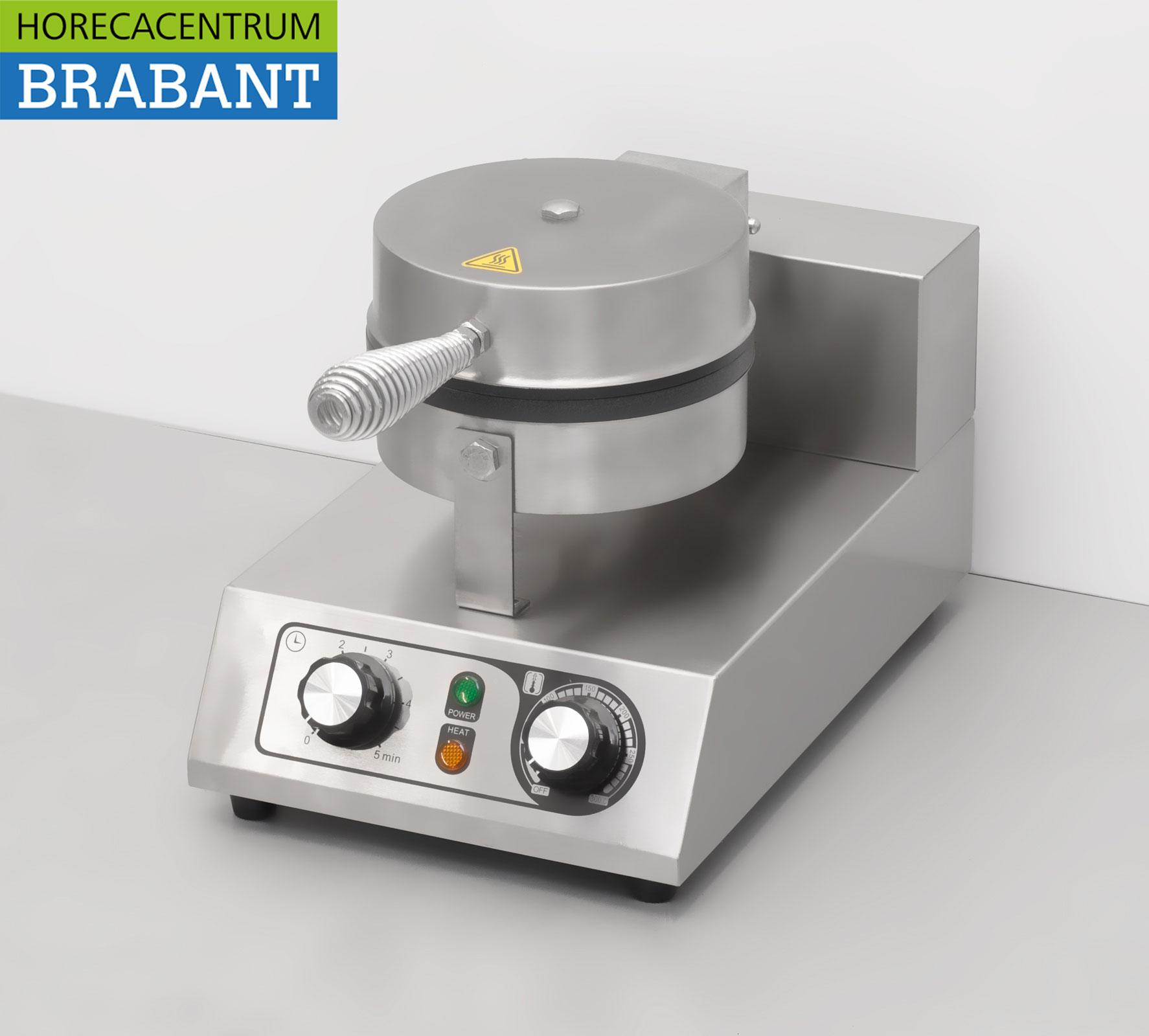 HCB RVS Wafelijzer met timer 230V Horeca - Afbeelding 2