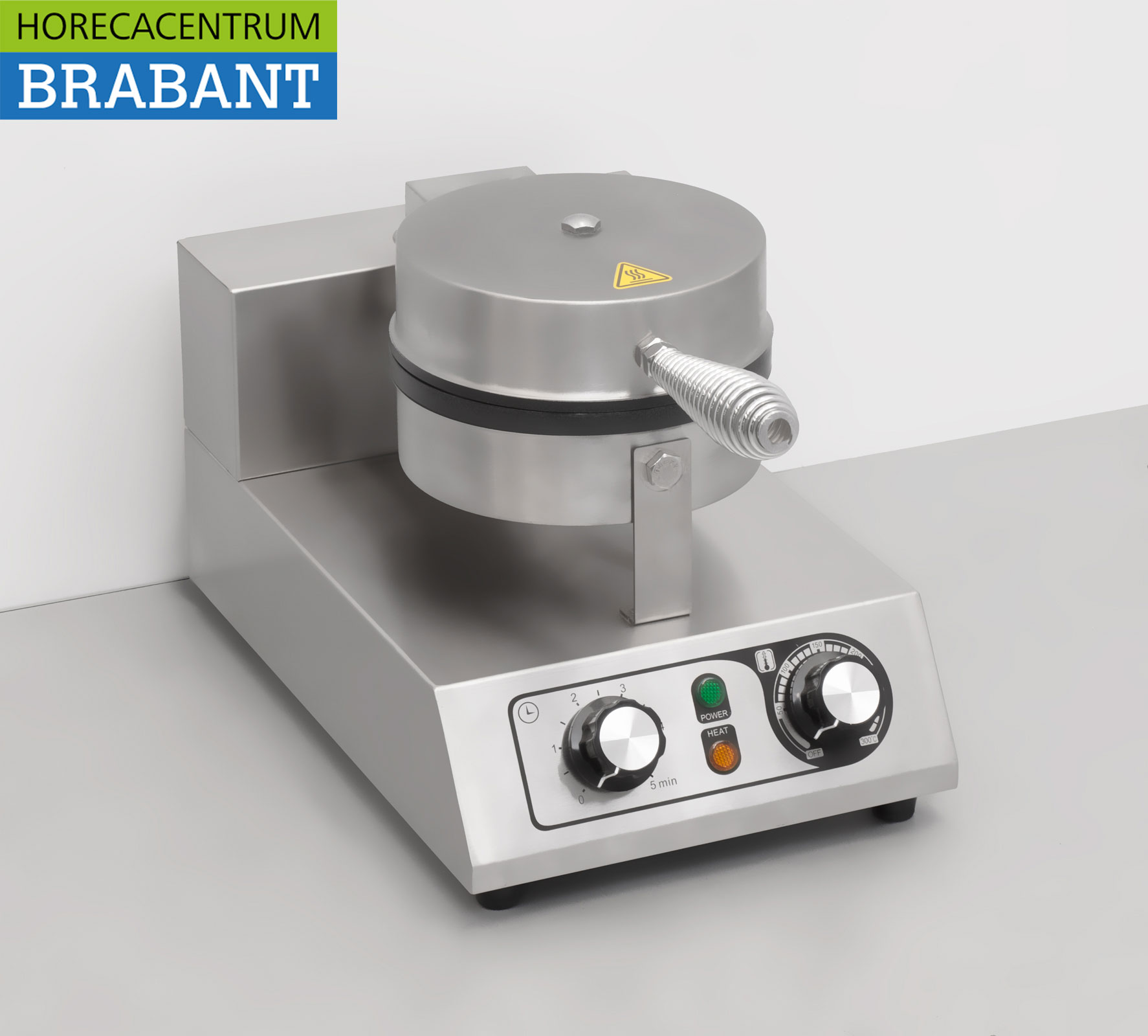 HCB RVS Wafelijzer met timer 230V Horeca - Afbeelding 3