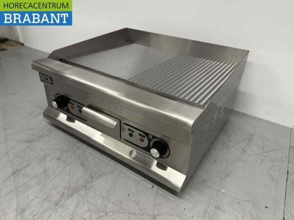RVS Grillplaat Bakplaat 1/2 Geribbelde bakplaat 60 cm 400V Horeca - Afbeelding 2