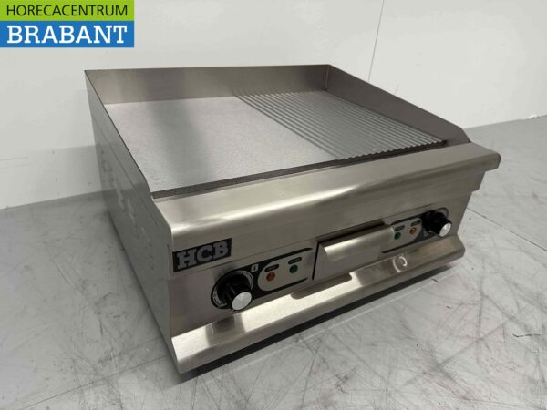 RVS Grillplaat Bakplaat 1/2 Geribbelde bakplaat 60 cm 400V Horeca - Afbeelding 3