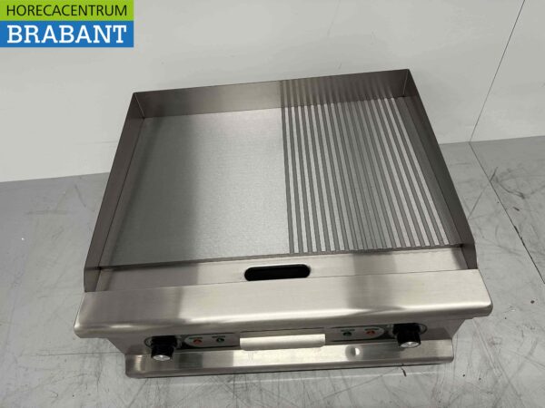 RVS Grillplaat Bakplaat 1/2 Geribbelde bakplaat 60 cm 400V Horeca - Afbeelding 4