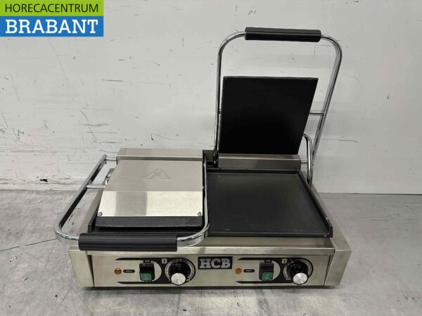 RVS Dubbele Contactgrill Paninigrill Grill Glad 230V Horeca - Afbeelding 4