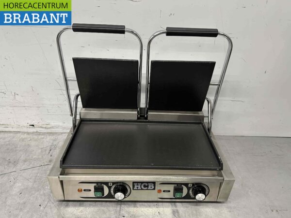 RVS Dubbele Contactgrill Paninigrill Grill Glad 230V Horeca - Afbeelding 5