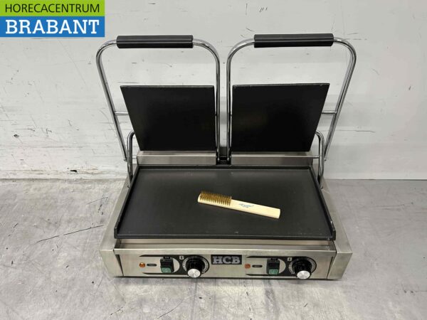 RVS Dubbele Contactgrill Paninigrill Grill Glad 230V Horeca - Afbeelding 6