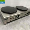 RVS Dubbele Crêpes maker Crêpe Bakplaat 230V Horeca - Afbeelding 3