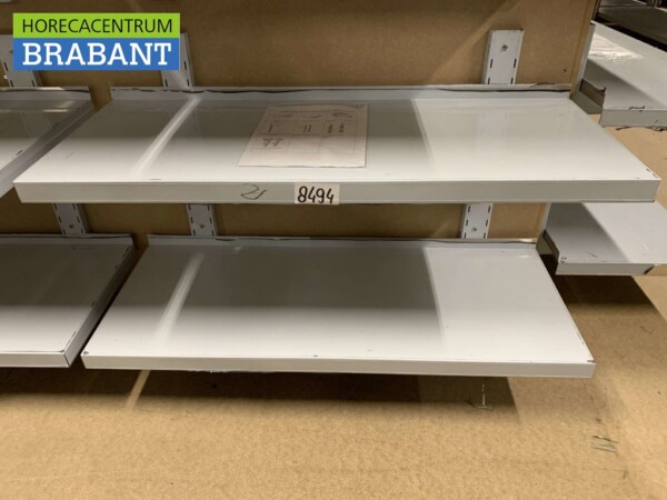 RVS Dubbel wandschap schap 100 x 40 cm Horeca