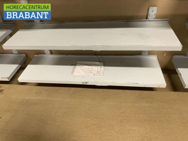 RVS Dubbel wandschap schap 140 x 40 cm Horeca