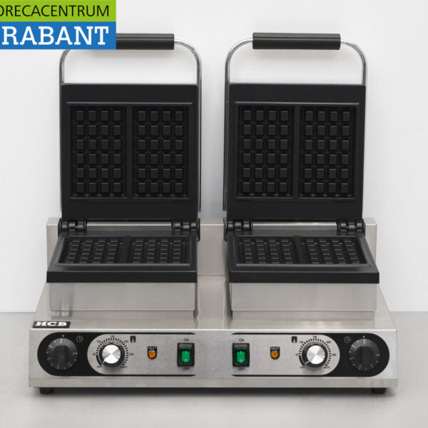 RVS Dubbele Wafelijzer Luikse wafels 230V Horeca