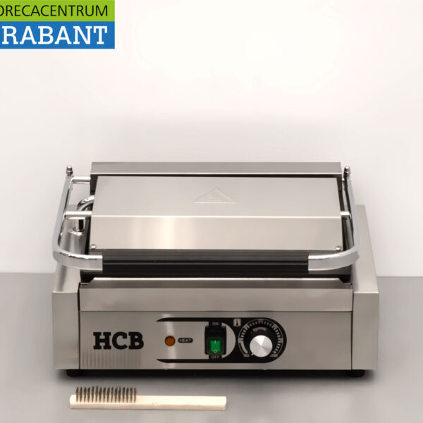 HCB RVS Contactgrill Paninigrill Grill Glad/glad 230V Horeca