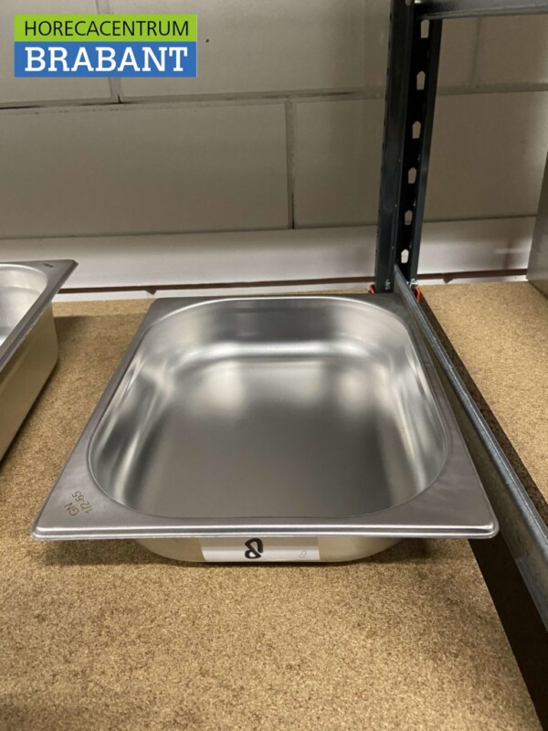 RVS HCB Gastronorm bak GN bak 1/2 Diepte 65 mm Horeca