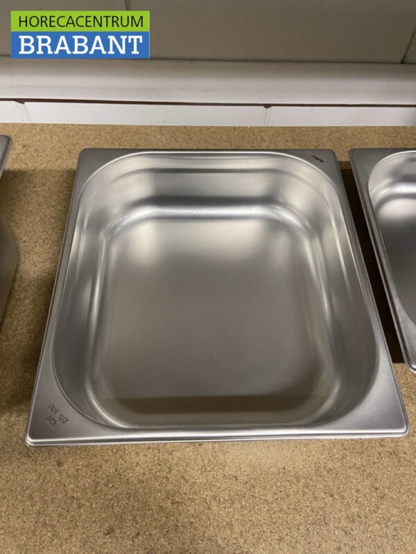 RVS Gastronorm bak GN bak 2/3 Diepte 100 mm Horeca - Afbeelding 2