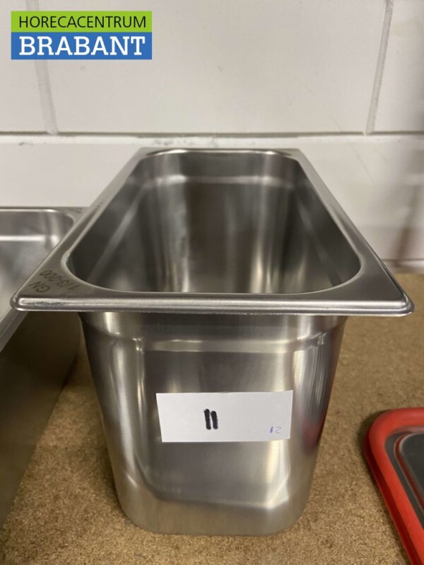 RVS Gastronorm bak GN bak 1/3 Diepte 200 mm Horeca