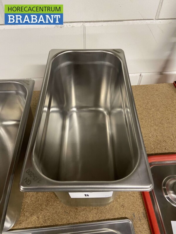 RVS Gastronorm bak GN bak 1/3 Diepte 200 mm Horeca - Afbeelding 2