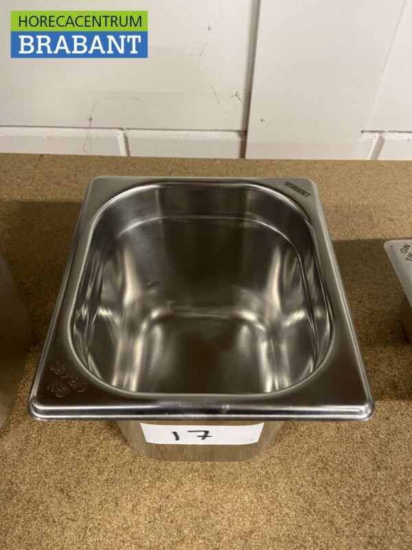 RVS Gastronorm bak GN bak 1/6 Diepte 150 mm Horeca - Afbeelding 2