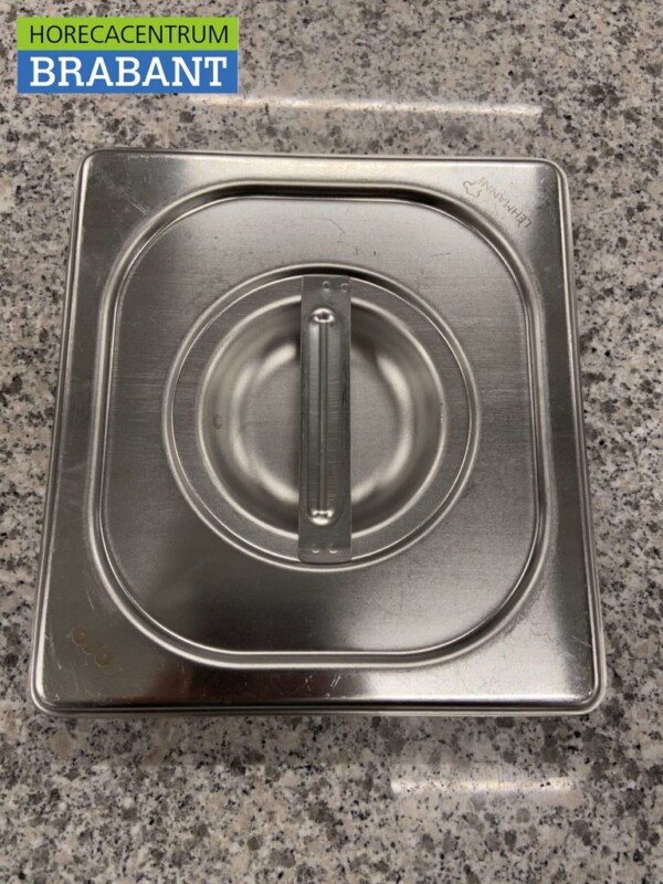 RVS Gastronorm deksel 1/6 GN Horeca