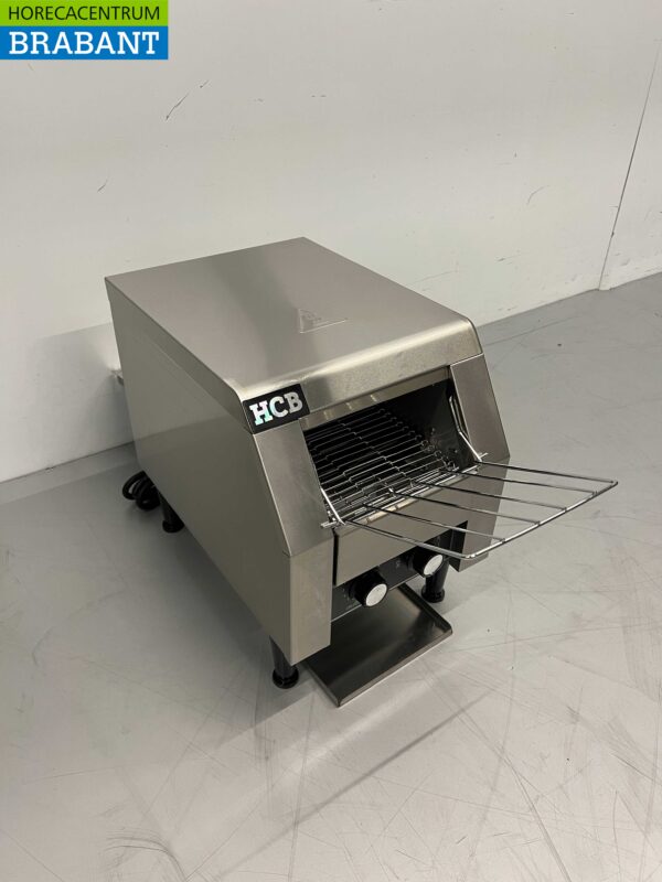 RVS Doorloop toaster Broodrooster Conveyor oven 150 stuks 230V Horeca - Afbeelding 2