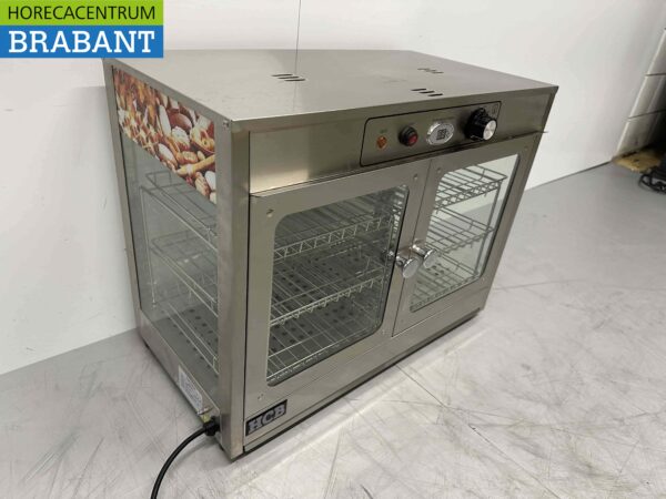 RVS Warmhoudvitrine Warmtevitrine 66,5 cm 230V Horeca - Afbeelding 3