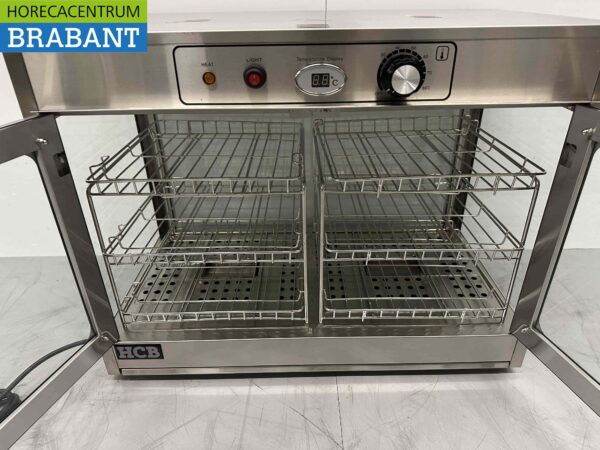 RVS Warmhoudvitrine Warmtevitrine 66,5 cm 230V Horeca - Afbeelding 4