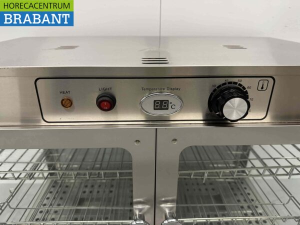 RVS Warmhoudvitrine Warmtevitrine 66,5 cm 230V Horeca - Afbeelding 5