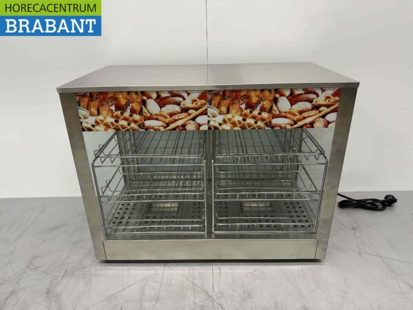 RVS Warmhoudvitrine Warmtevitrine 66,5 cm 230V Horeca - Afbeelding 6