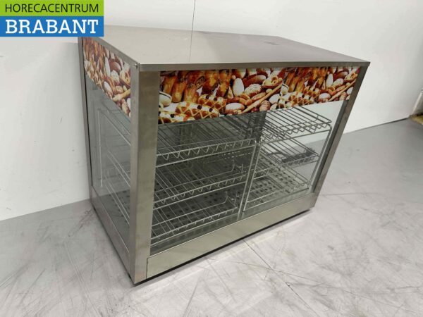 RVS Warmhoudvitrine Warmtevitrine 66,5 cm 230V Horeca - Afbeelding 7