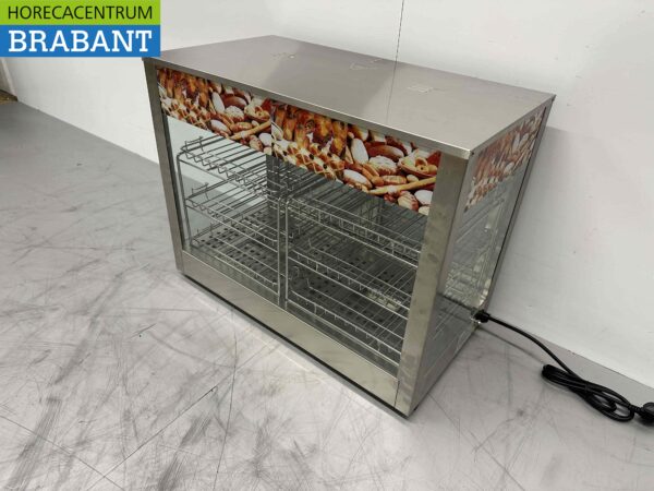 RVS Warmhoudvitrine Warmtevitrine 66,5 cm 230V Horeca - Afbeelding 8