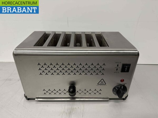 RVS Toaster Broodrooster 6 sneden 230V Horeca
