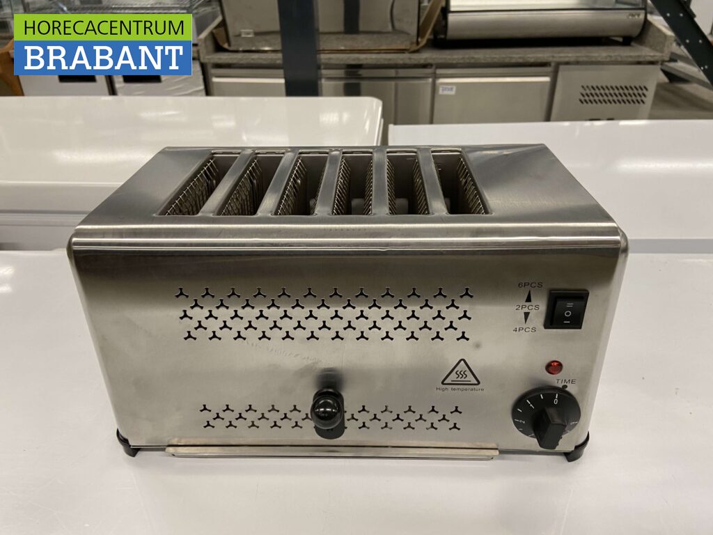 Grondwet Automatisch Ga trouwen RVS Toaster Broodrooster 6 sneden 230V Horeca - Horecacentrum Brabant