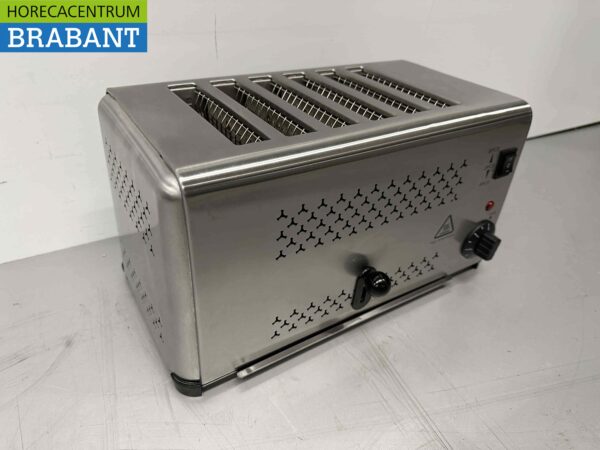 RVS Toaster Broodrooster 6 sneden 230V Horeca - Afbeelding 4