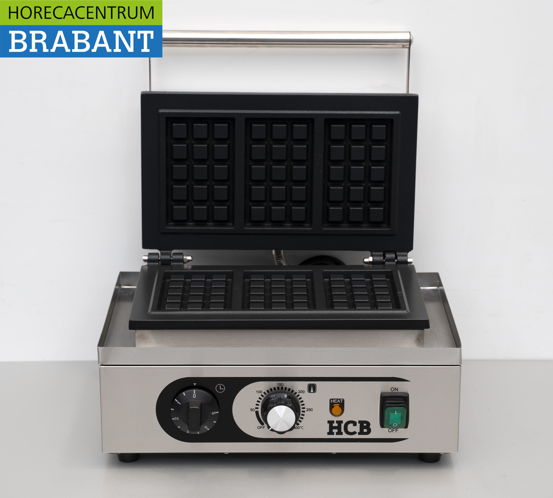 HCB RVS Wafelijzer Luikse wafels 230V Horeca