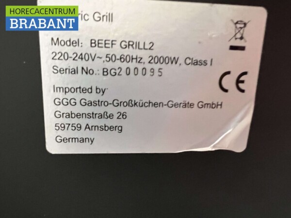RVS GGG Steaker Steak grill Hoge temperatuuroven 850 graden 2 kW 230V Horeca - Afbeelding 5