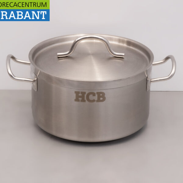 HCB RVS Soeppan Kookpan Pan Inductie 20 x 12 cm 4 liter Horeca
