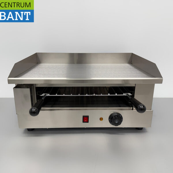 HCB RVS Grillplaat Bakplaat met salamander grill 55 cm 230V Horeca