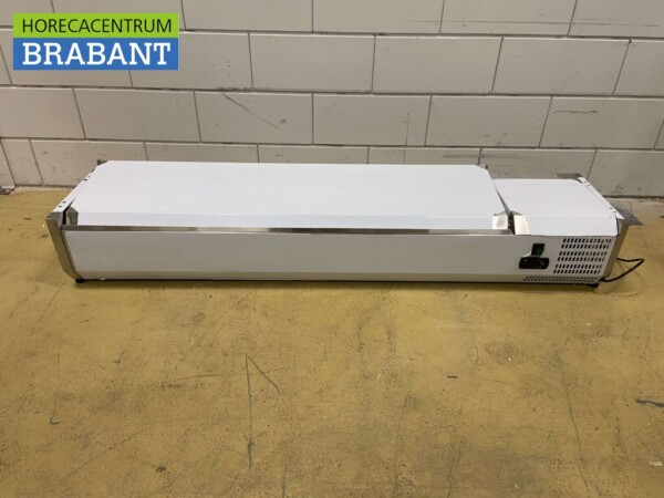 RVS Opzetvitrine Opzet koelvitrine saladière 8 x 1/4 GN 160 cm Horeca