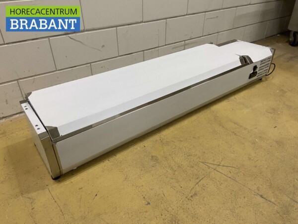 RVS Opzetvitrine Opzet koelvitrine saladière 8 x 1/4 GN 160 cm Horeca - Afbeelding 3