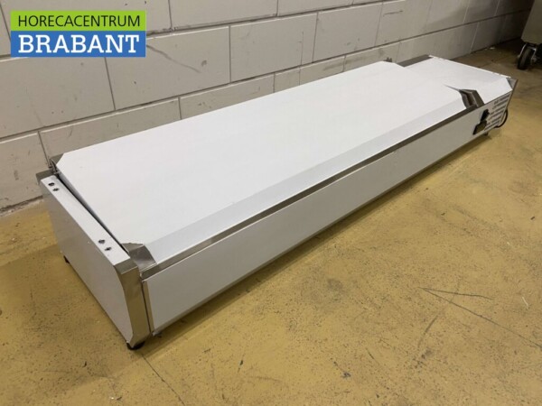 RVS Opzetvitrine Opzet koelvitrine saladière 7 x 1/3 GN 160 cm Horeca - Afbeelding 3