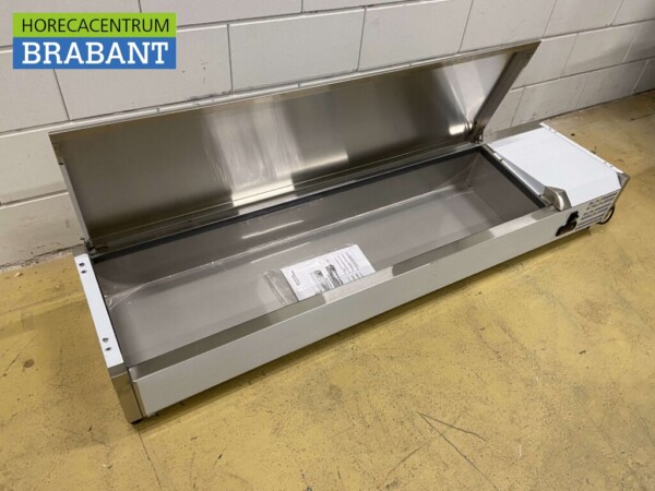 RVS Opzetvitrine Opzet koelvitrine saladière 7 x 1/3 GN 160 cm Horeca - Afbeelding 4