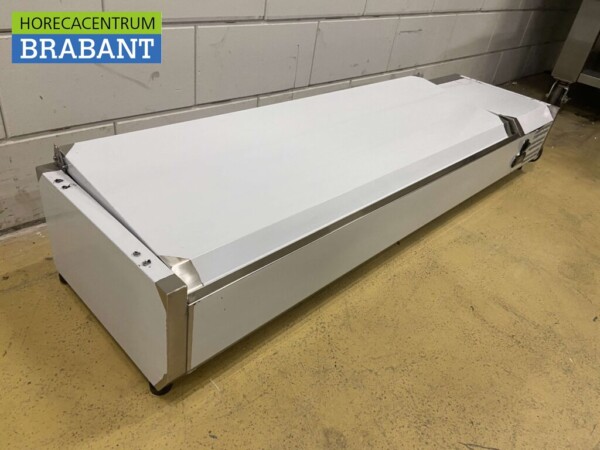 RVS Opzetvitrine Opzet koelvitrine saladière 5 x 1/3 en 1 x 1/2 GN 150 cm Horeca - Afbeelding 3