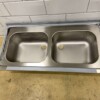 RVS Spoelblad Dubbele spoelbakken 120 x 60 cm Horeca - Afbeelding 2