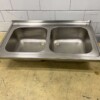 RVS Spoelblad Dubbele spoelbakken 120 x 70 cm Horeca