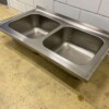 RVS Spoelblad Dubbele spoelbakken 120 x 70 cm Horeca - Afbeelding 4
