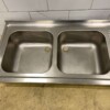 RVS Spoelblad Spoelbak 180 x 70 cm Horeca - Afbeelding 4