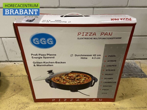 GGG Hapjespan Multipan Pizzapan Paella 42 cm 1500 watt 230V Horeca - Afbeelding 4