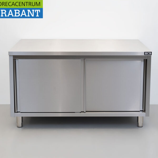 HCB RVS Werkkast Kast 2 schuifdeuren Premium-line 140 cm Horeca