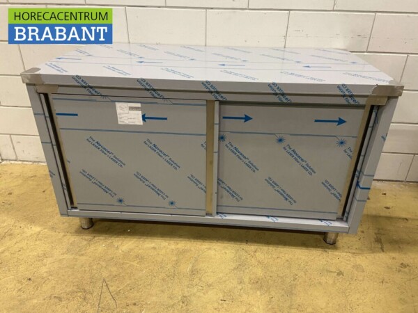 HCB RVS Werkkast Kast 2 schuifdeuren Premium-line 140 cm Horeca