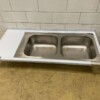 RVS Spoelblad Dubbele spoelbakken 160 x 70 cm Horeca