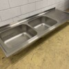 RVS Spoelblad Dubbele spoelbakken 200 x 70 cm Horeca - Afbeelding 2